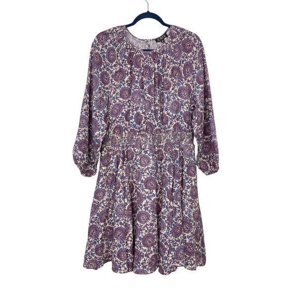 J. Crew Palermo Smocked-Waist Mini Dress in Floral Bouquet Linen NWT - Picture 1 of 7